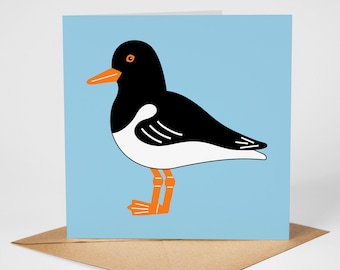 Oystercatcher Card, Bird Greeting Card, Blank Card, Coastal Birds, Seaside, Eco Friendly Card
