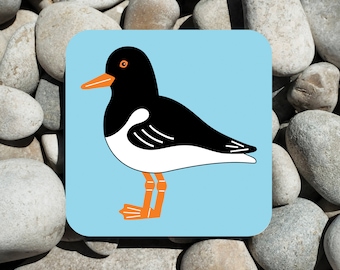 Oystercatcher Coaster, Bird Coaster, Birds Drinks Mat, Coastal Birds, Wading Bird, Seaside Homewares, Nature, Wildlife Decor