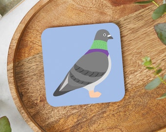 Pigeon Coaster, Bird Coaster, Tuinvogels, Stedelijke Vogels, Drinkmat, Britse Vogels, Natuur Huishoudartikelen