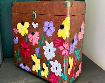 【レトロ・ヴィンテージ】レコードケース・レコード 1970 年代のヴィンテージ 7 インチ レコード ケース。ロイヤル