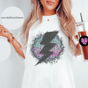 Leopard Lightning Shirt, Leopard Lightning Bolt T Shirt, Lightning Shirt, Cheetah Print Shirt, Gift for Her, Bolt Shirt, Trendy Shirt