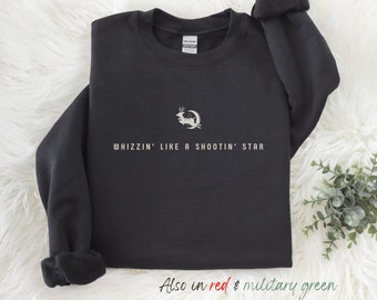Whizzin' Reindeer Christmas Sweatshirt, Minimal Christmas Sweatshirt, Holiday Sweatshirt, Winter Sweatshirt, Cute Christmas Crew Neck