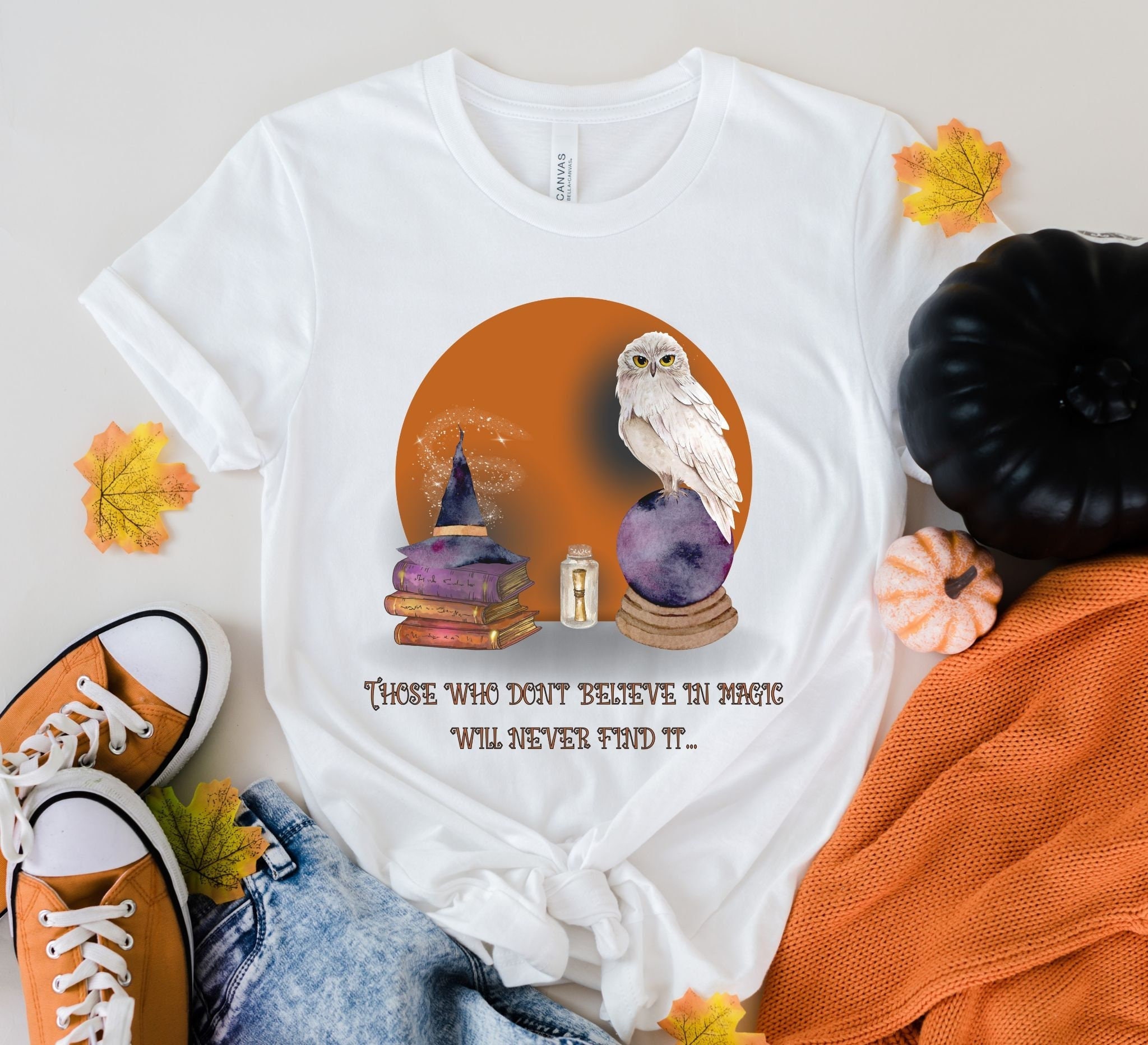 Owl Halloween T-shirt, Halloween Owl Shirt, Witch Owl Shirt, Halloween Costume T-shirt, Vintage Styl