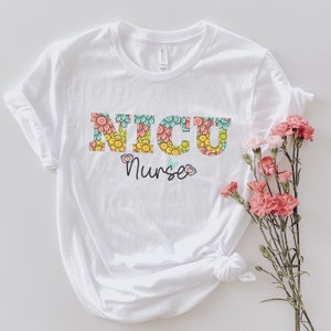 NICU Nurse Shirt, Neonatal Nurse Shirt, Nicu Crew Shirt, Nurse Crewneck, Floral Print, Nicu Nurse Gift, Gift for Nurse, Nurse Appreciation