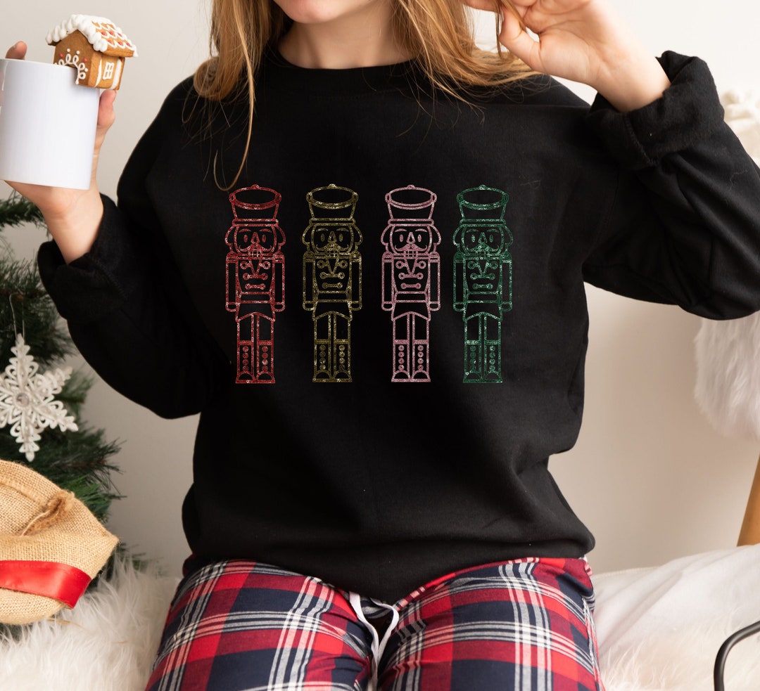 Sequin Santa Patch Round Neck Sweatshirt