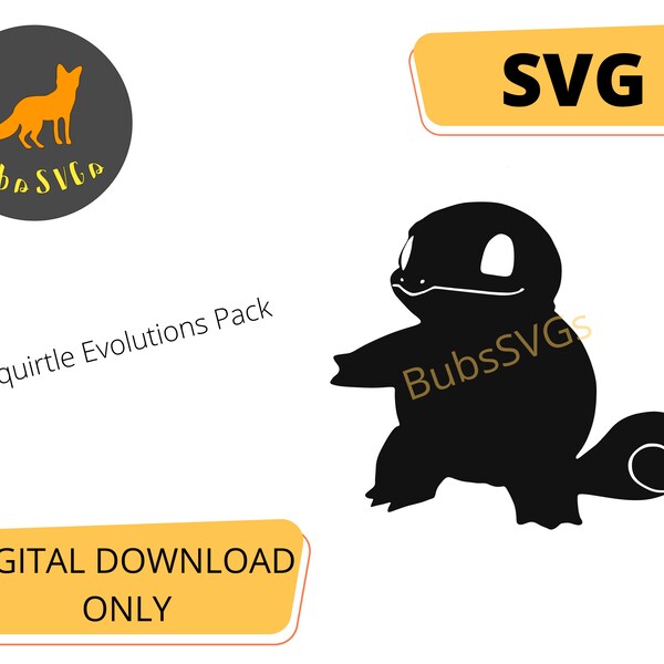 Squirtle Evolution Svg - Etsy