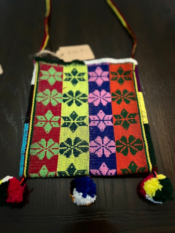 Bolso Artesanal Boliviano Colorido Pequeño España