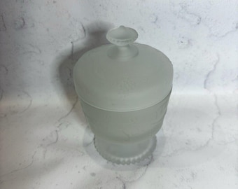 Decantador vintage de vidrio opalino Moonwind de Avon