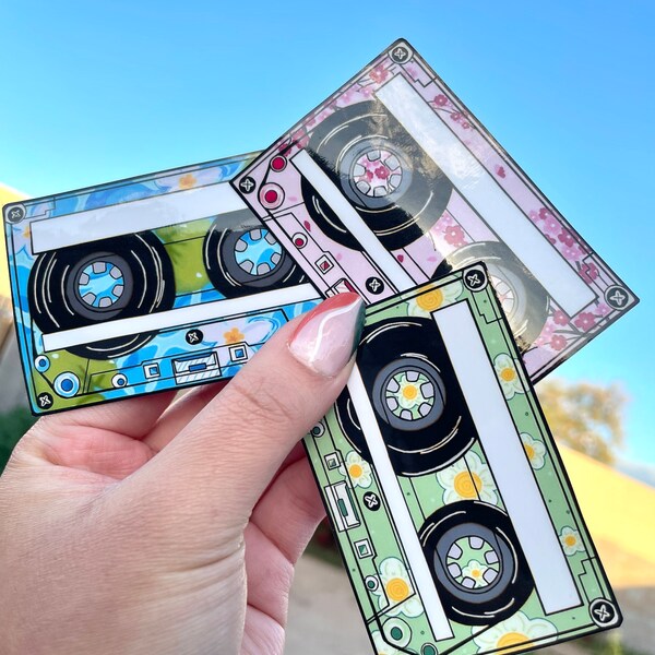 Custom Cassette Stickers Etsy