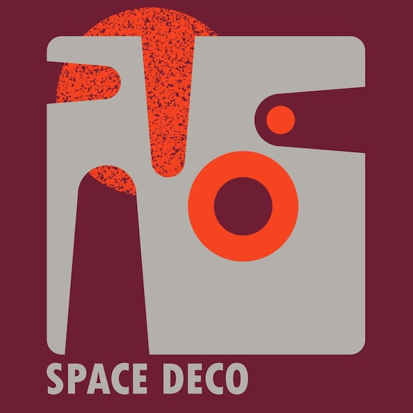 Space Deco Art, Abstract Shape Style Sci-fi Bauhaus Casual Designer Unisex T-shirt