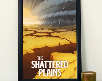 Las Llanuras Quebradas - Impresión artística oficial de viaje del Cosmere, 40,6 x 61 cm