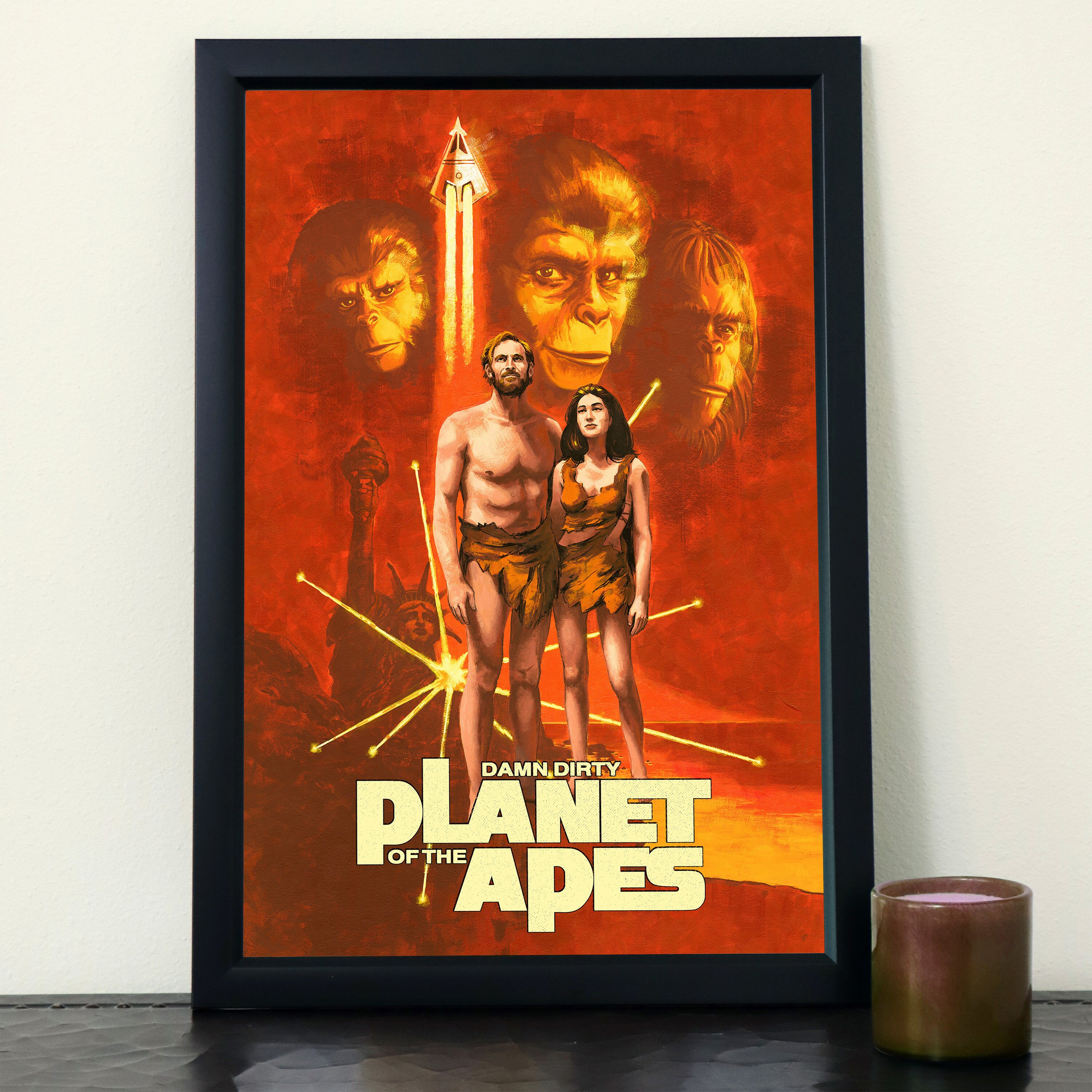 thumbnail image 2 of Planet Of The Apes ANSA Mission Icarus Men's T-Shirt – Black, Short Sleeve, Sizes S To 5XL 2 of 4