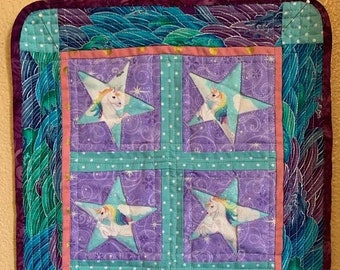 PATTERN Mini Quilt w Stars - Doll Quilt - Wall Hanging