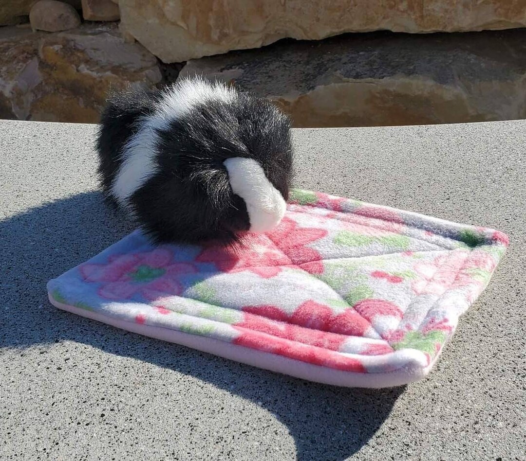 3 Pink Flowers Small Animal Bed Liners. Great for Guinea Pigs and Small
