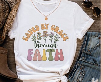 Bible Verse SVG PNG Christian png svg Christian Quote Sublimation Cut file Cricut Jesus God svg png  Saved by Grace through Faith png Church
