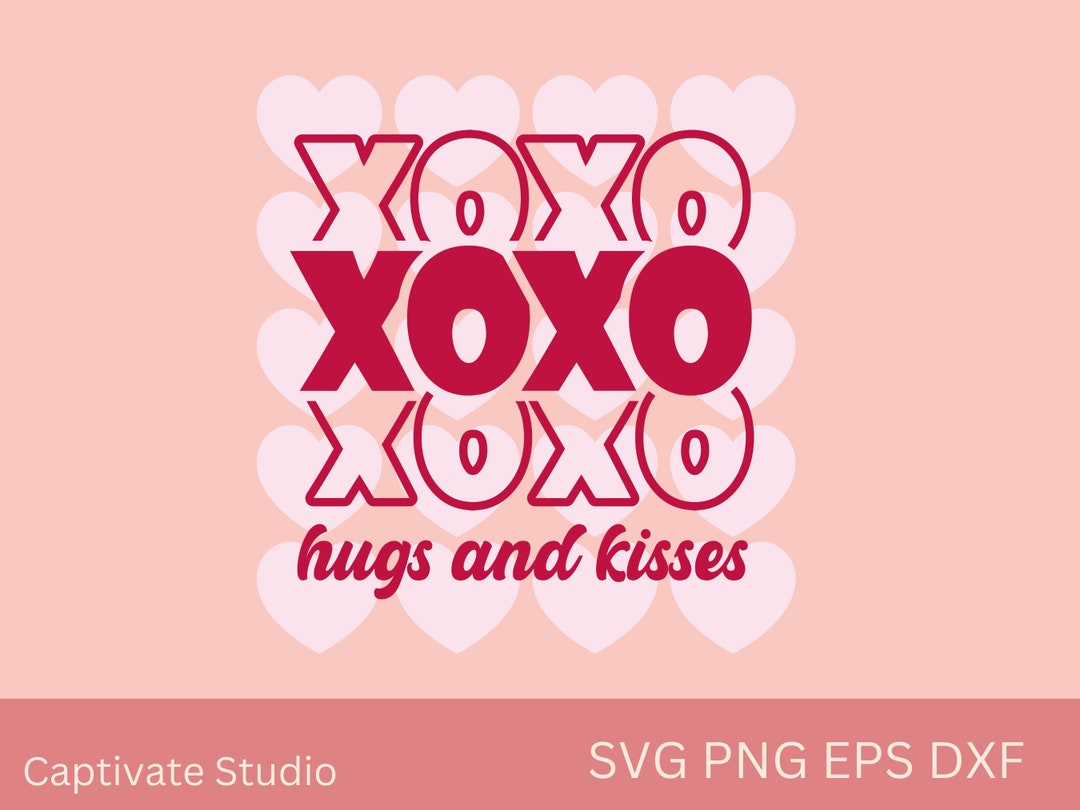 XOXO Svg Png Eps Dxf Cricut Cut File Sublimation, Valentines Day Love ...
