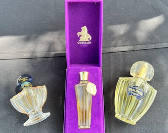 Vintage Guerlain Paris French Parfum Lot, Vanity Decor, Vintage Perfume