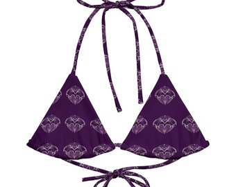 Art Deco Fledermaus String Bikini-Oberteil