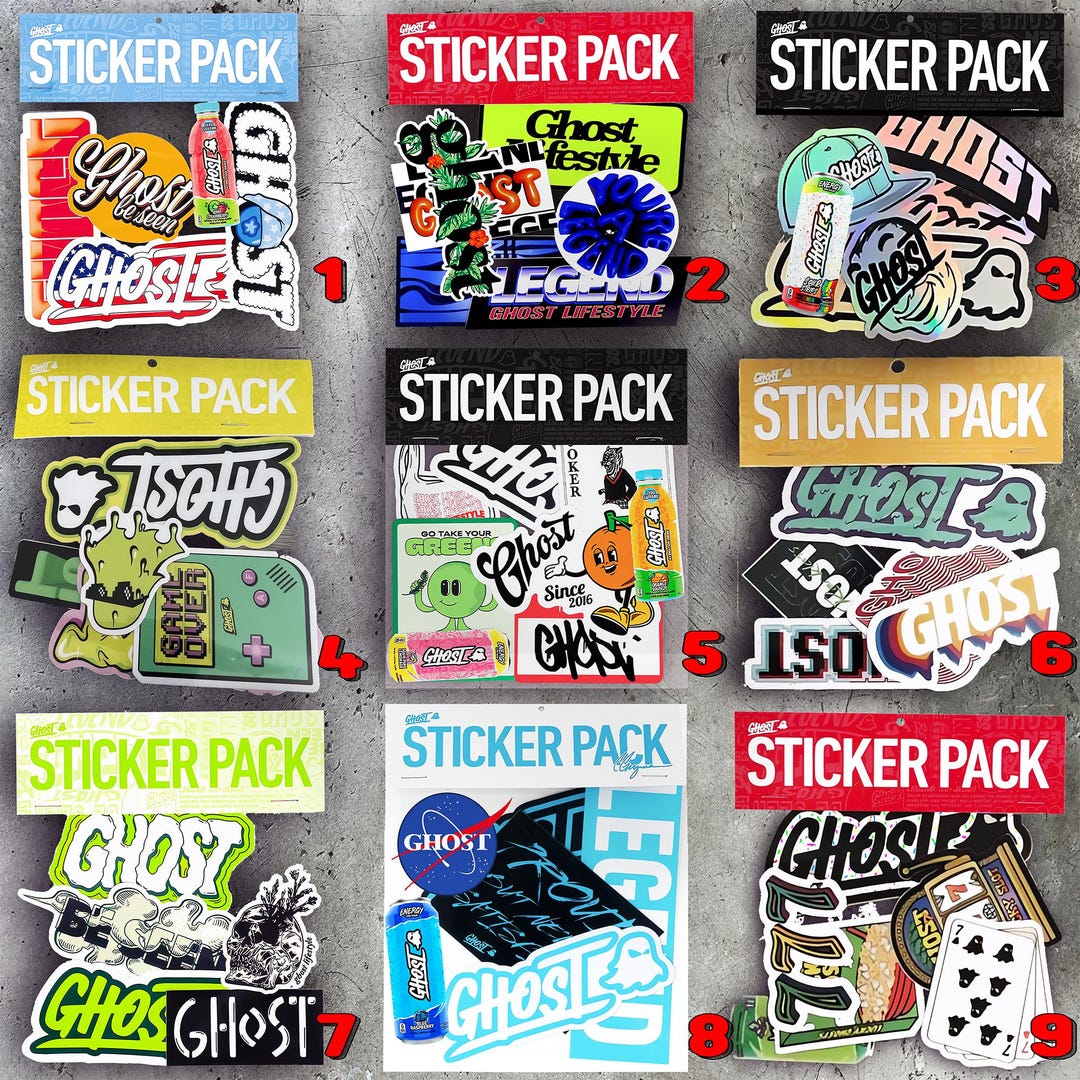 GHOST ENERGY® Vinyl Sticker Packs | Original Designs | Custom Sizes ...