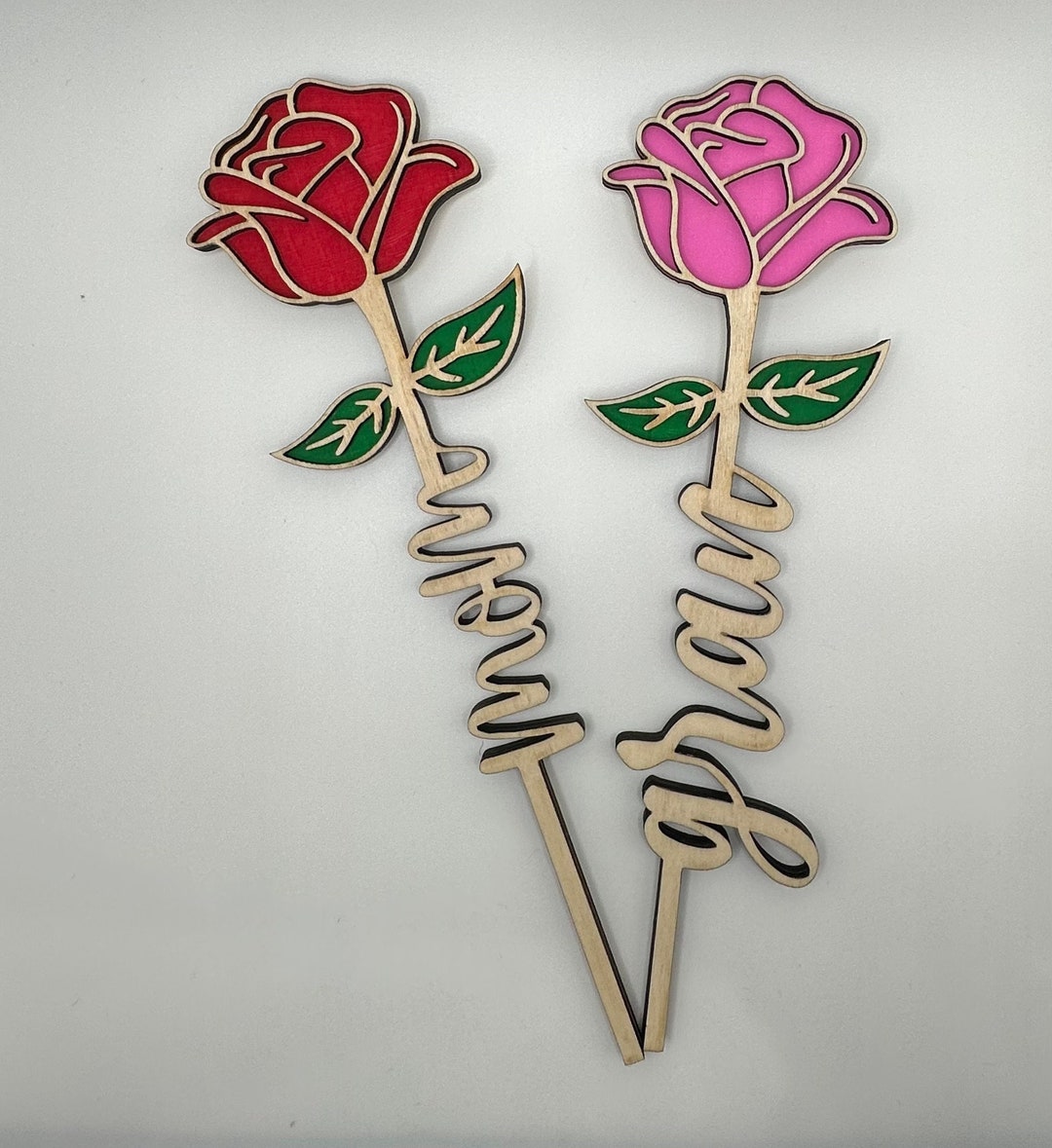 Personalized Wood Rose, Forever Rose, Mother's Day Present, Valentines