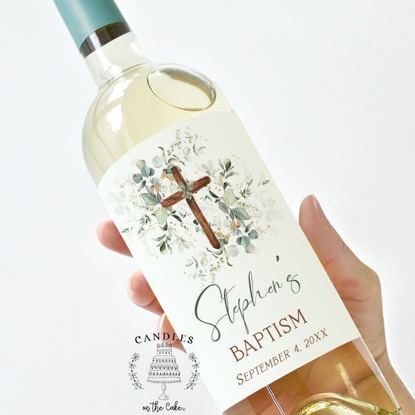 Baptism Wine Etsy