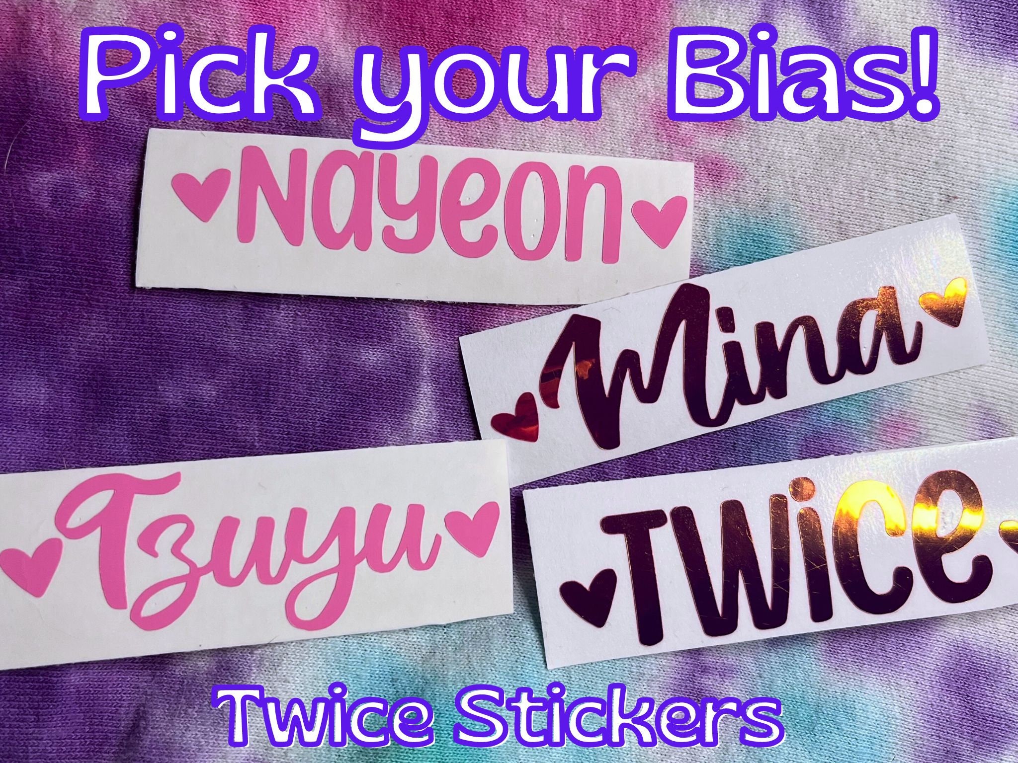 TWICE Lightstick Decals K-Pop DECAL ONLY Sana Chaeyoung Dahyun Tzuyu J –  GGVinyls