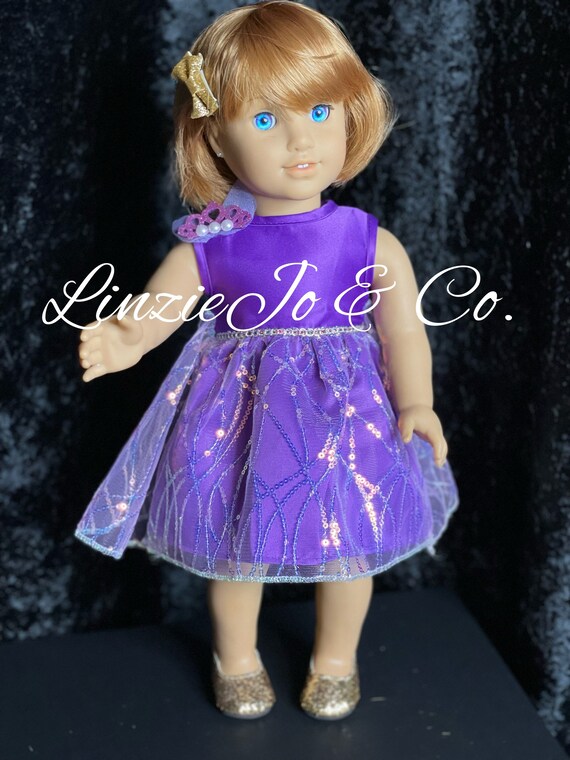 18" Doll Purple Sequin Overskirt and Wings With Gold Glitter Shoes and Hair Bow - Etsy 18" Doll Purple Sequin Overskirt and Wings With Gold Glitter Shoes and Hair Bow - Etsy