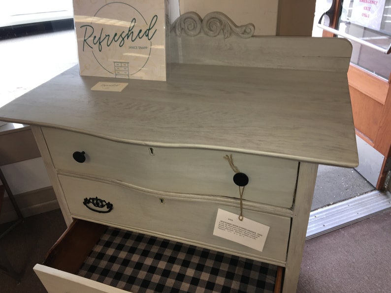 Vintage Oak Tall Boy Dresser Etsy