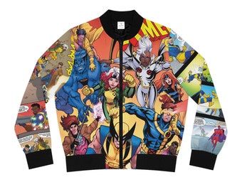 Wolverine X-Men Jacke, X-Men Zeichentrickserie, Marvel Comics, Xmen 97, Xmen, Cyclops, Rouge, 90er Comic-Bomberjacke Unisex