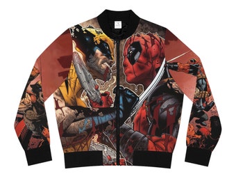 Veste Wolverine Vs Deadpool X-Men, veste comics, Marvel Comics, veste X-men, Xmen, Blouson aviateur de bande dessinée des années 90 unisexe