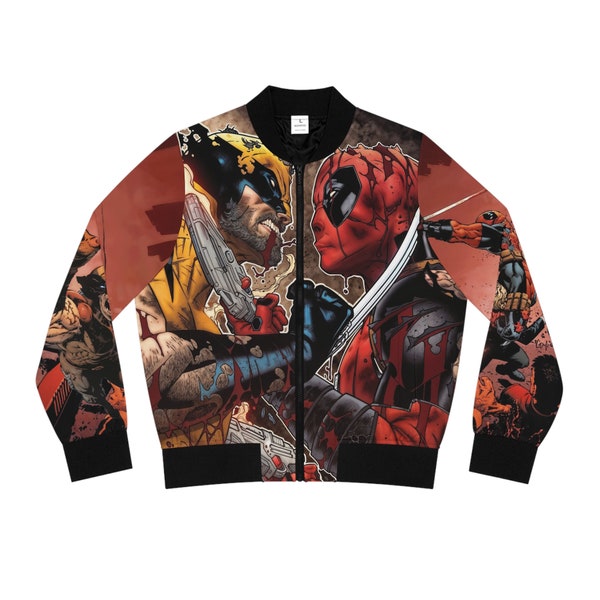 Wolverine Vs Deadpool X-Men Jacket, Comic Book Jacket , Marvel Comics, X-men Jacket, Xmen, 90's Comic Book Bomber Jacket Unisex