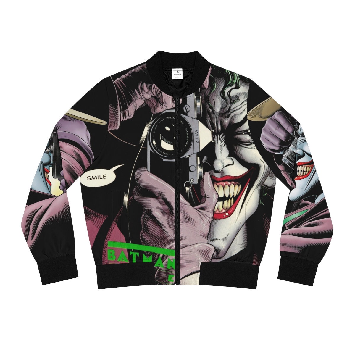 Discover Batman The Killing Joke, Joker DC Comics Comic Book Art Bomber Jacket Unisex