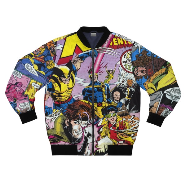 Wolverine X-Men Jacket, X Men Animated Series , Marvel Comics, Xmen 97, Xmen, Cyclops, Rouge, 90's Comic Book Bomber Jacket Unisex