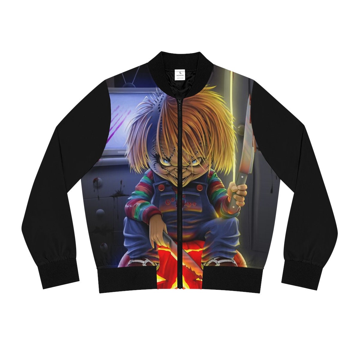 Discover 1980's Horror Film movie Chucky Childs Play Bomber Jacket Unisex