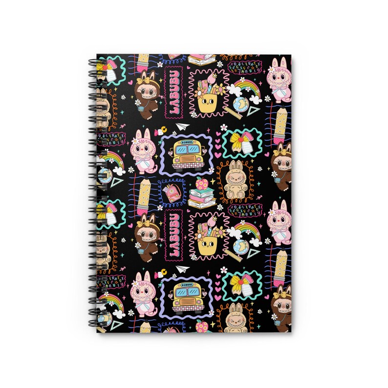 Labubu Spiral Notebook Cute Bunny Monster Stationery for Kids Kawaii ...