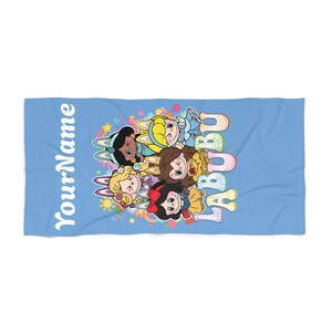 Toalla de playa Labubu personalizada, regalo personalizado para niños
