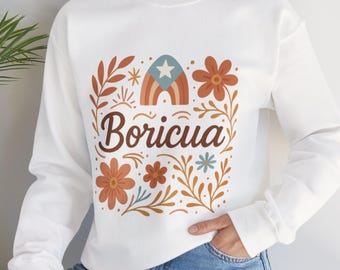 Boricua Floral Crewneck Pupertorica Sweatshirt