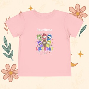Custom Labubu Birthday Girl Shirt Personalized Toddler Tee for Cute Kawaii Party Outfit