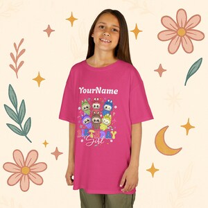 Custom Labubu Birthday Girl Shirt Personalized Kids Tee for Girls Kawaii Party Outfit