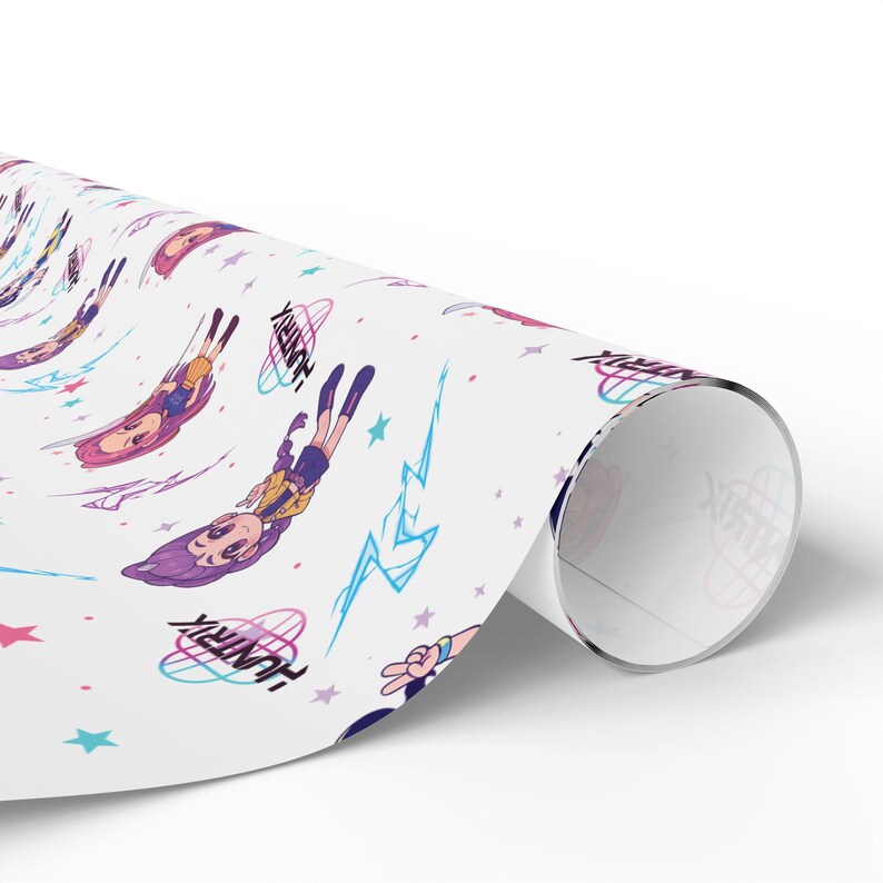KPOP Demon Hunters Huntrix Patterned Wrapping Paper Anime Gift Wrap ...