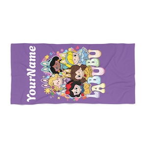 Toalla de playa Labubu personalizada, regalo personalizado para niños