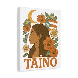 Taino Canvas Wall Art Puerto Rican Heritage Print Afro Caribbean Decor