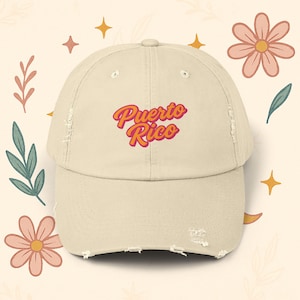 Puerto Rico Dad Hat Boricua Baseball Cap Vintage Distressed Cap