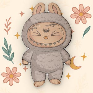 Labubu Inspired Plush Pillow Cute Kawaii Toycore Room Decor Gift
