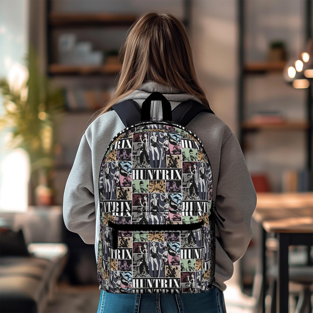 Huntrix Kpop Backpack Bold Comic Panel Pattern Bag K-pop