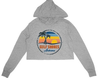 Women's Cropped Gulf Shores Hoodie - Alabama Hoodie