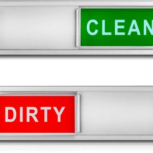 Clean Dirty Dishwasher Magnet Sign Easy Read Non-Scratch Magnetic Indicator