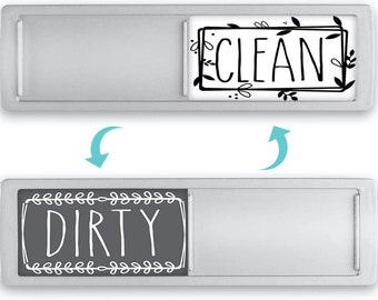 Clean Dirty Dishwasher Magnet Sign Easy Read Non-Scratch Magnetic Indicator