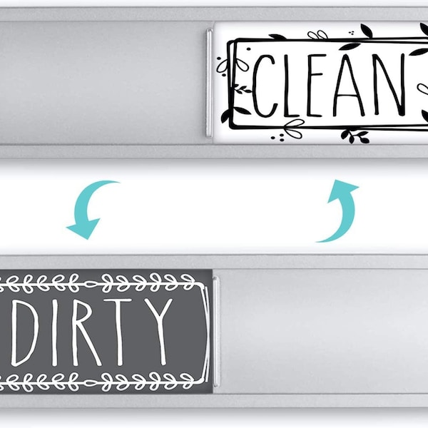 Clean Dirty Dishwasher Magnet Sign Easy Read Non-Scratch Magnetic Indicator