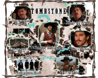Tombstone Movie Doc vacances Conception de chemise, je suis votre huckleberry, Wyatt Earp SVG Tombstone le film cite la sublimation SVG